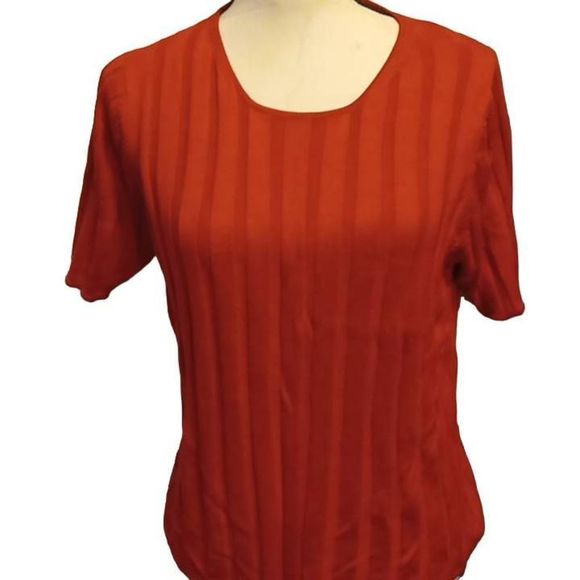 Jacqueline Ferrar Silk Red Women's‎ Size Large Blouse - Picture 1 of 6